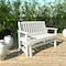 Highwood Usa 4ft Lehigh Gliding Bench Outdoor Furniture for Patio, Backyard, Garden AD-GLBENLH2-WHE - alternate 3